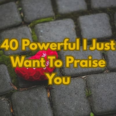 40 Powerful I Just Want To Praise You