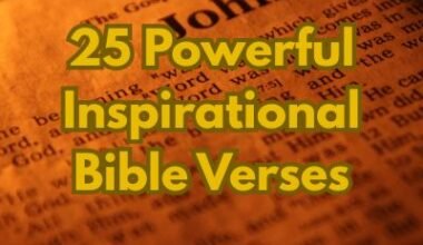25 Powerful Inspirational Bible Verses