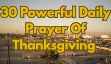 30 Powerful Daily Prayer Of Thanksgiving