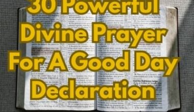 30 Powerful Divine Prayer For A Good Day Declaration